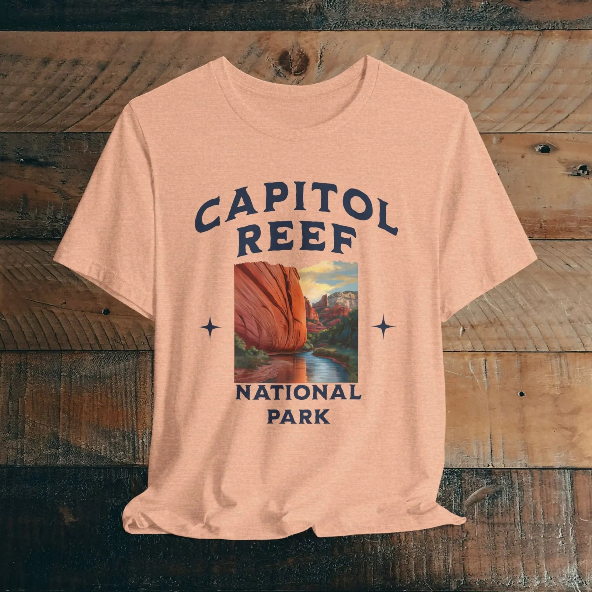 Capitol Reef National Park Unisex Fit Soft Tee River Red Rock T-Shirt - Park Service Apparel