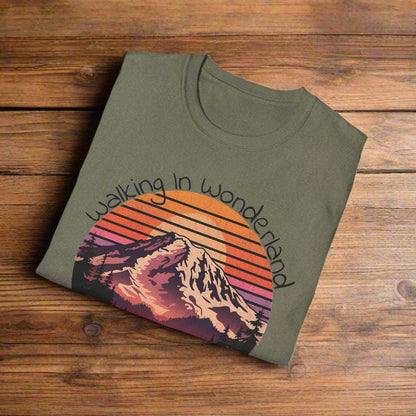 Walking In Wonderland Mount Rainier National Park Unisex Fit Soft T-Shirt Printify