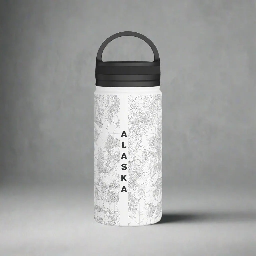 Denali National Park Topographic Stainless Steel Water Bottle Handle Lid Alaska 20,310 Ft. - Park Service Apparel