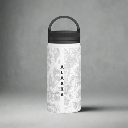 Denali National Park Topographic Stainless Steel Water Bottle Handle Lid Alaska 20,310 Ft. - Park Service Apparel