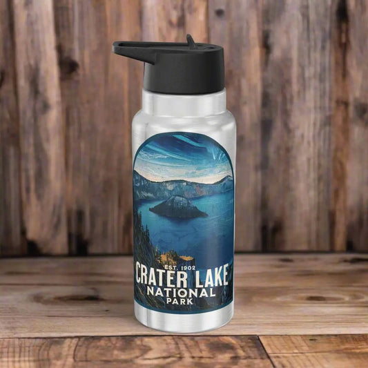Crater Lake National Park Insulated Water Bottle Tumbler 32oz Oregon - Park Service Apparel