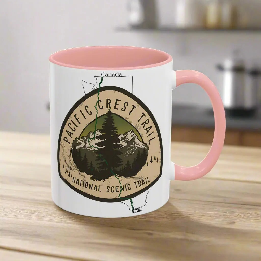 Pacific Crest National Scenic Trail Accent Coffee Mug 11oz 15oz Blue Black Pink Red - Park Service Apparel