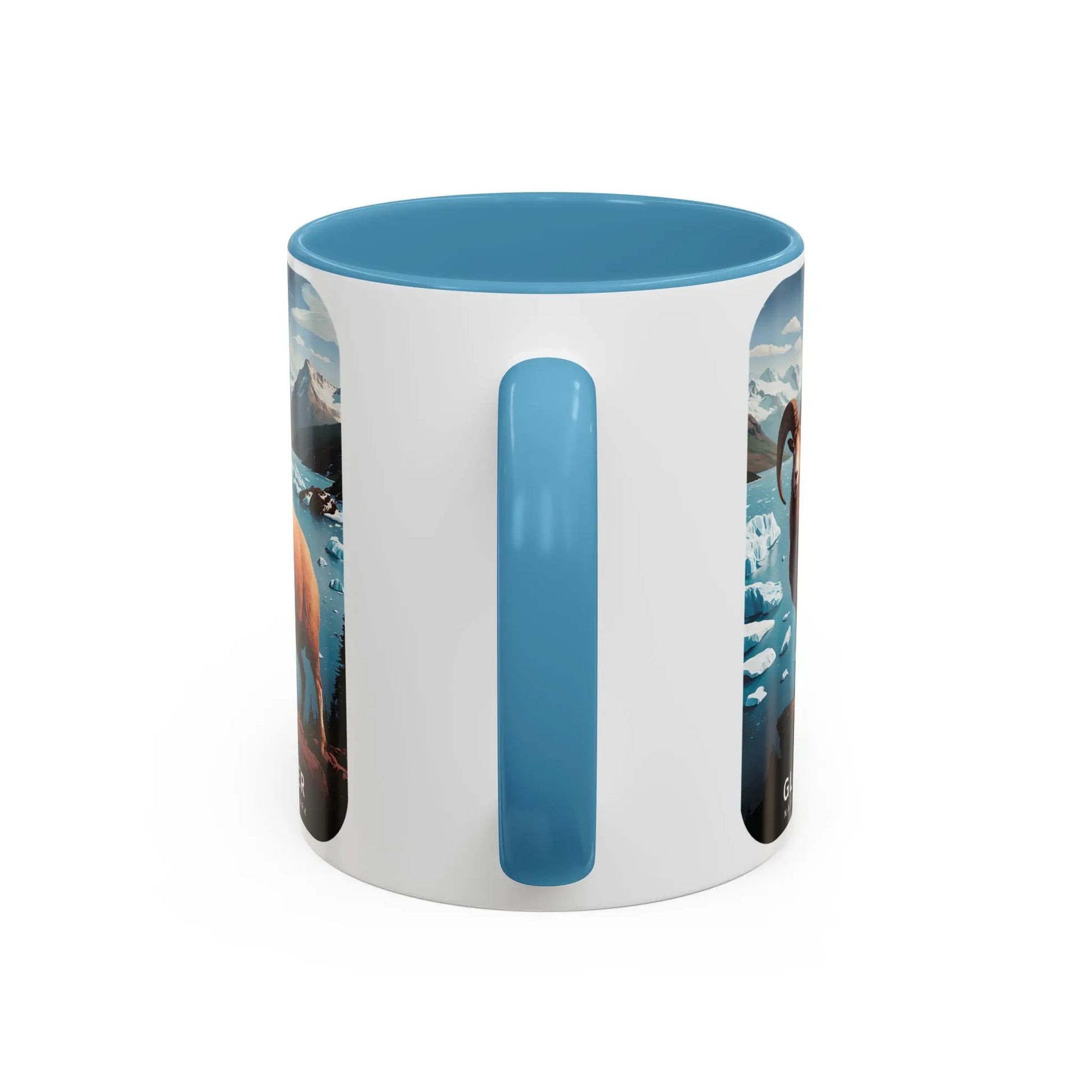 Glacier National Park Big Horned Sheep Scenic Coffee Mug 11oz 15oz Blue Black Pink Red - Park Service Apparel