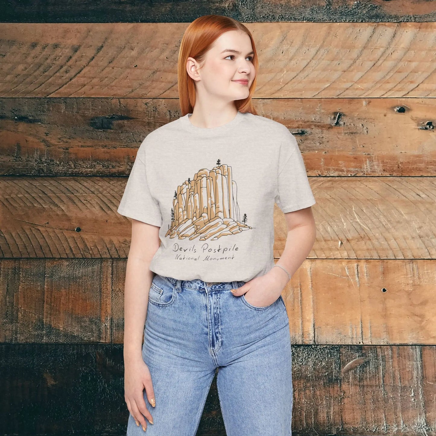 Devils Postpile National Monument Unisex Fit Soft T-shirt Mammoth Lakes California - Park Service Apparel