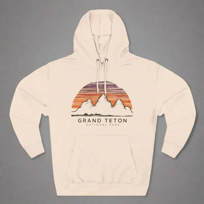 Grand Teton National Park Unisex Fit  Fleece Hoodie Colorful Skyline - Park Service Apparel