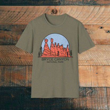 Bryce Canyon National Park Unisex Fit T-Shirt Utah Hoodoos Art - Park Service Apparel
