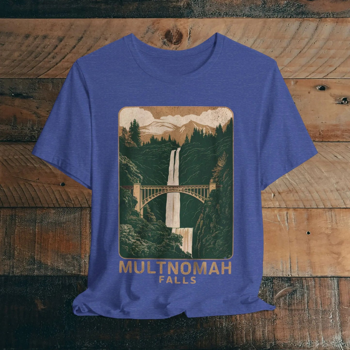 Multnomah Falls Oregon Unisex Fit Soft T-shirt Columbia River Gorge - Park Service Apparel