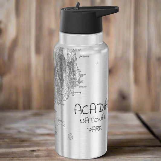 Acadia National Park Water Bottle Tumbler 32oz Double Wall Stainless Steel - Park Service Apparel