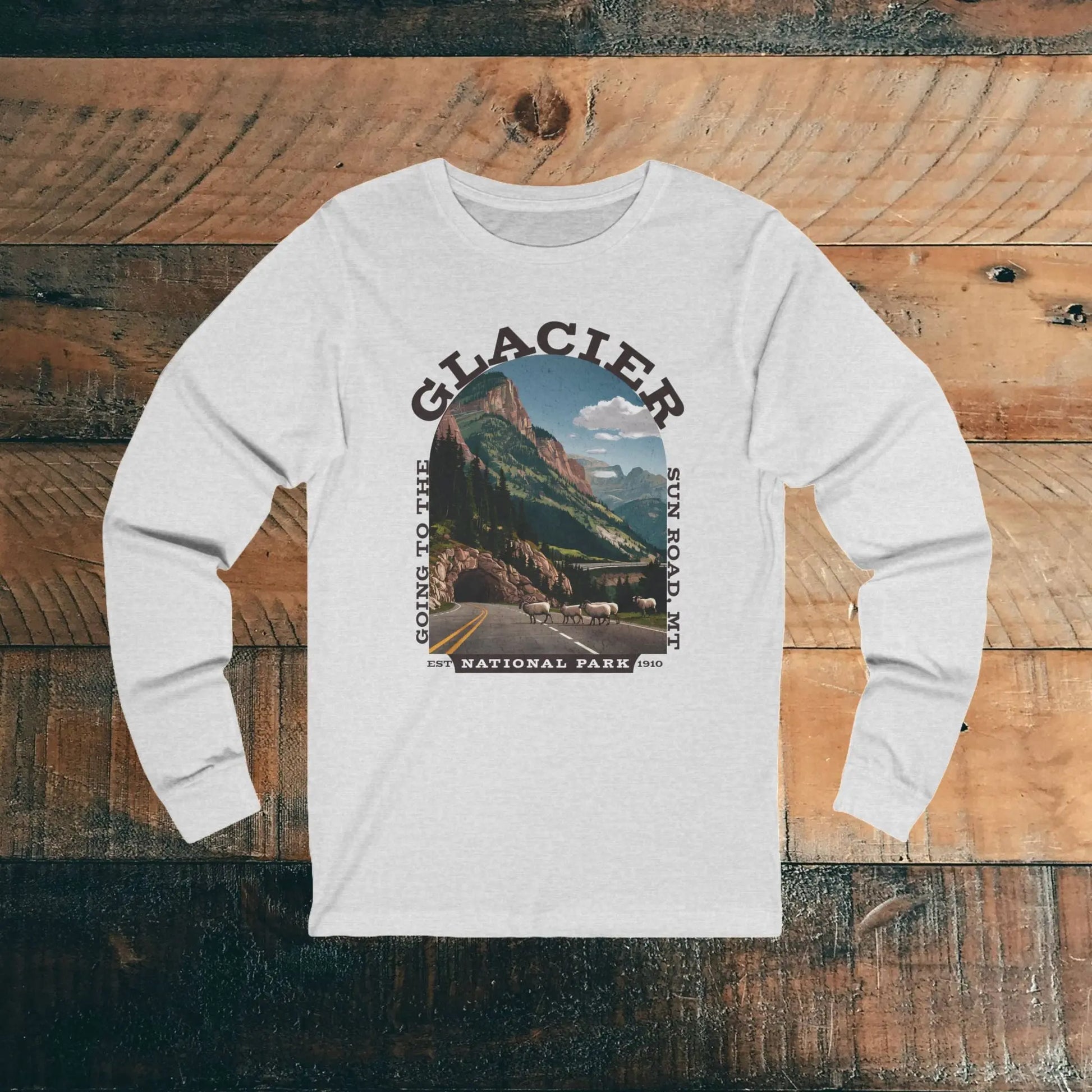 Glacier National Park Going To The Sun Road Unisex Fit Long Sleeve T-shirt - Park Service Apparel