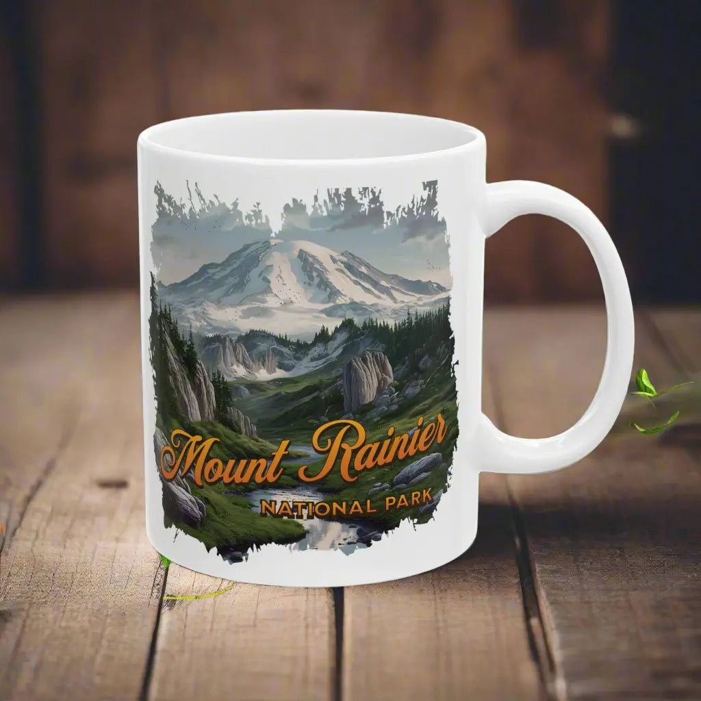 Mount Rainier National Park Scenic Ceramic Mug, (11oz, 15oz) - Park Service Apparel
