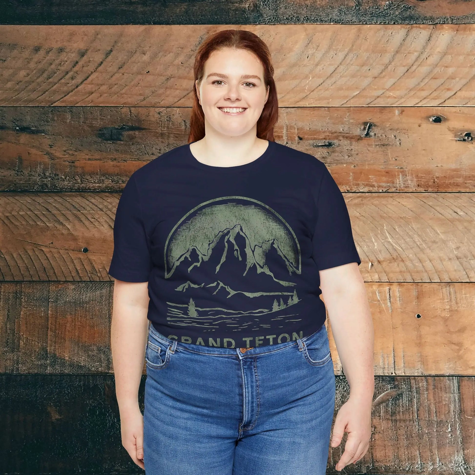Grand Teton National Park Unisex Fit Soft T-Shirt Vintage Distressed Mountains - Park Service Apparel