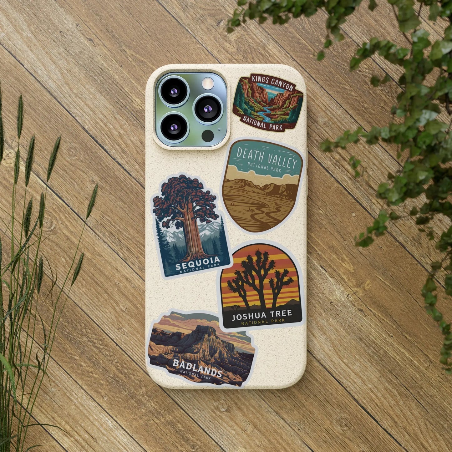 Biodegradable Custom National Park Sticker Style Printed Phone Case Personalize Your Phone Protector (iPhone 11-15) (Galaxy 20-22) - Park Service Apparel