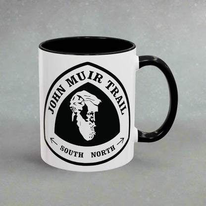 John Muir Trail Accent Coffee Mug 11oz 15oz National Scenic JMT Wood Mile Sign Printify