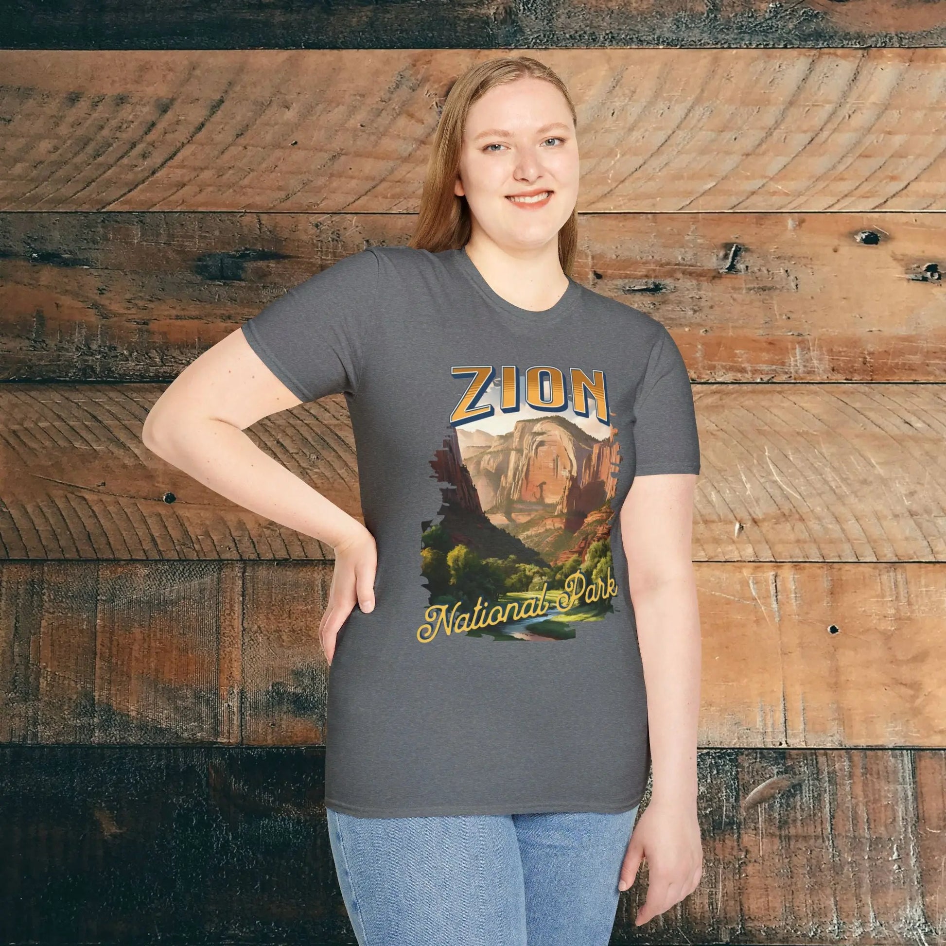 Zion National Park Unisex Fit Scenic T-Shirt Cotton Printify