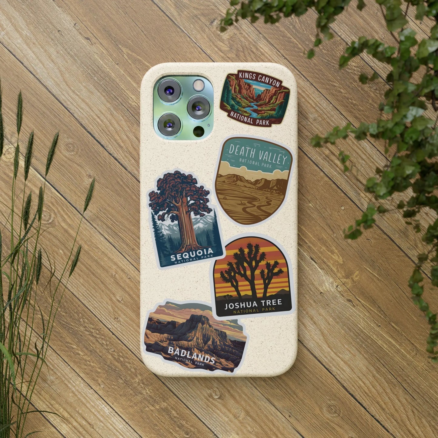 Biodegradable Custom National Park Sticker Style Printed Phone Case Personalize Your Phone Protector (iPhone 11-15) (Galaxy 20-22) - Park Service Apparel