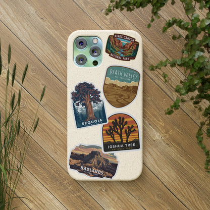 Biodegradable Custom National Park Sticker Style Printed Phone Case Personalize Your Phone Protector (iPhone 11-15) (Galaxy 20-22) - Park Service Apparel