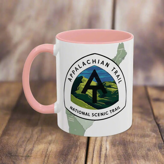 Appalachian National Scenic Trail Accent Coffee Mug 11oz 15oz Blue Black Pink Red - Park Service Apparel