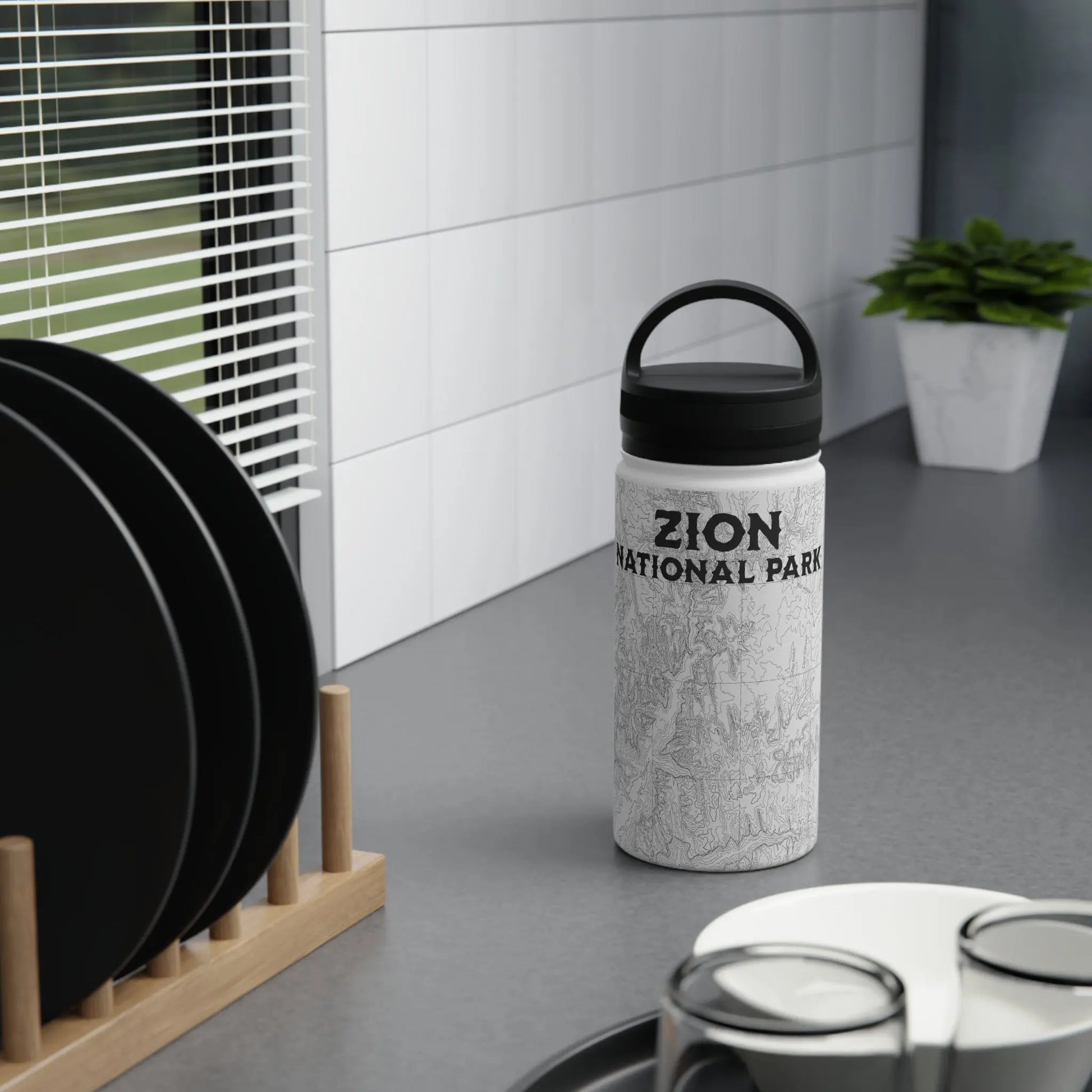 Zion National Park Insulated Stainless Steel Water Bottle (3 Sizes, 3 Lid Options) - Park Service Apparel