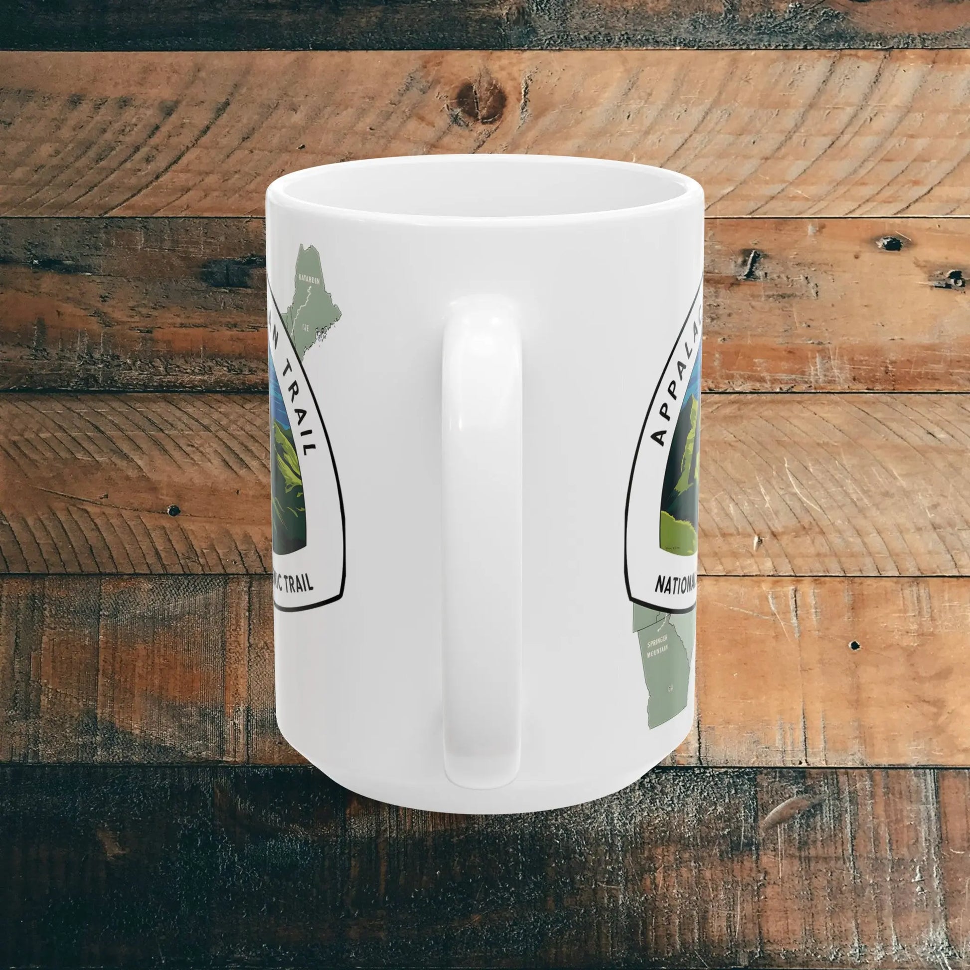 Appalachian Trail Scenic Ceramic Mug (11oz, 15oz) Hike Line Design Mountains - Park Service Apparel