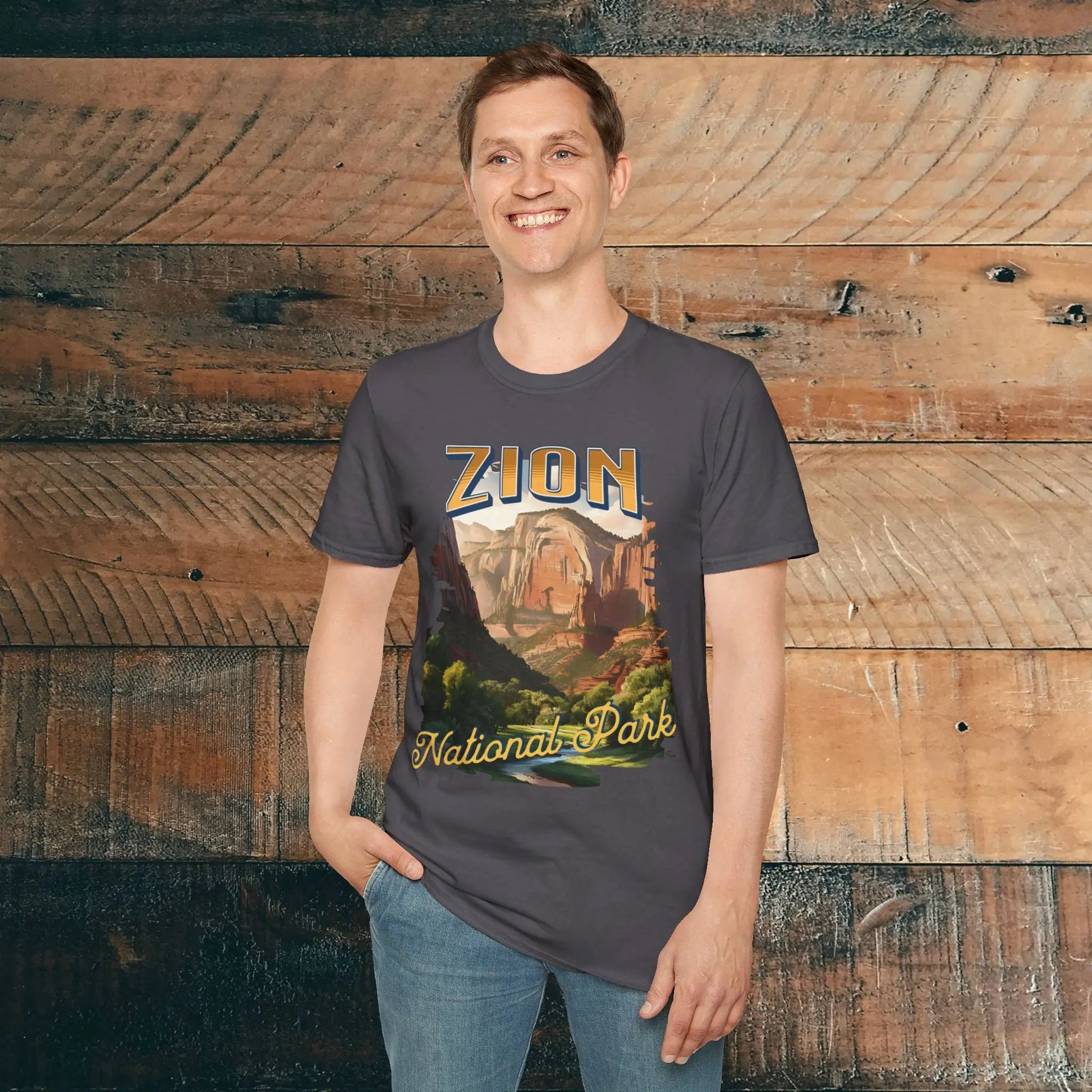 Zion National Park Unisex Fit Scenic T-Shirt Cotton Printify