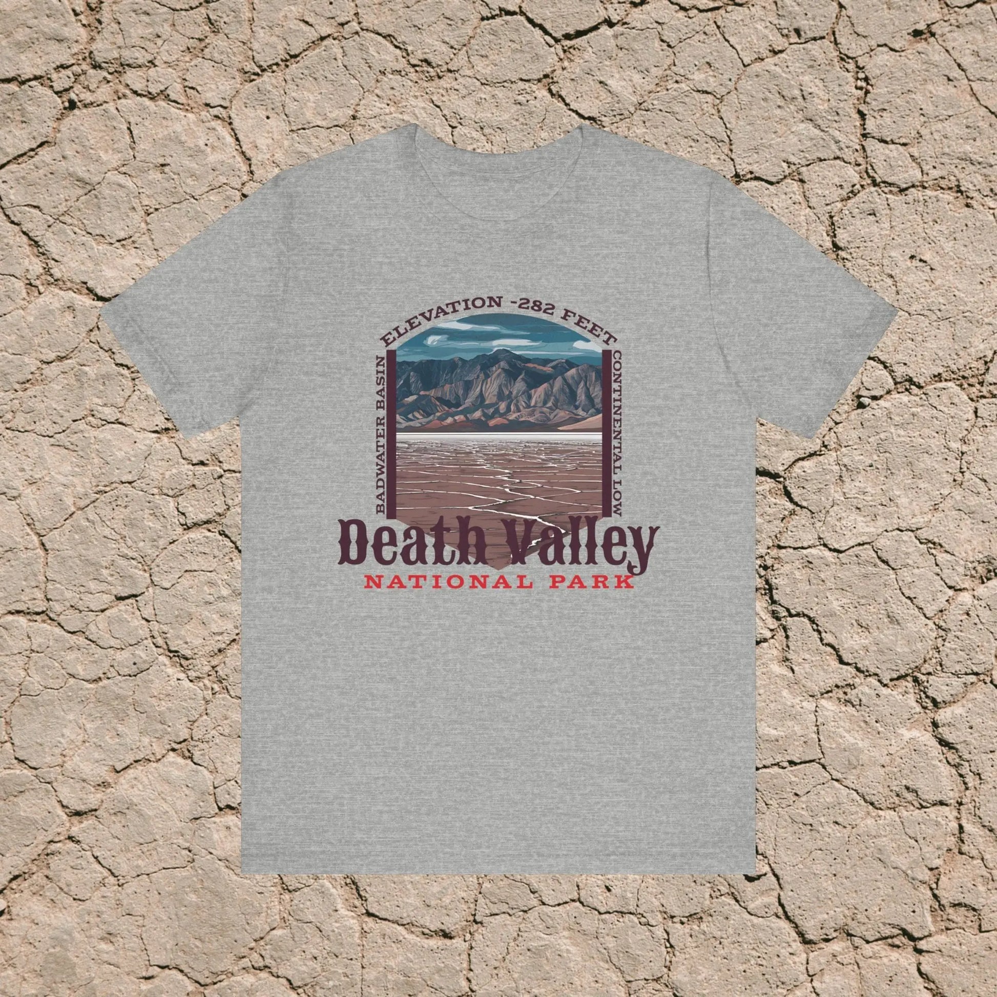Death Valley National Park Unisex Jersey Tee Airlume Cotton Badwater Basin - Park Service Apparel
