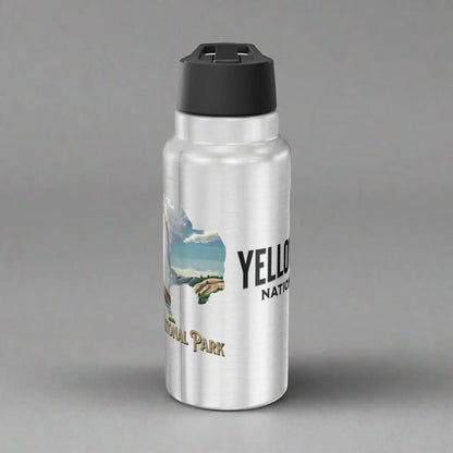 Yellowstone National Park Insulated Water Bottle Tumbler 32oz Buffalo Geyser - Park Service Apparel