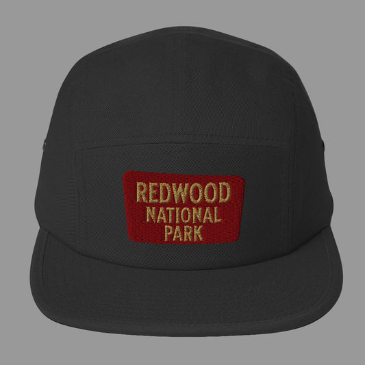 Redwood National Park 5-Panel Hat hat Park Service Apparel Black