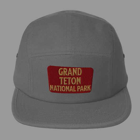 Grand Teton National Park 5-Panel Hat hat Park Service Apparel Grey