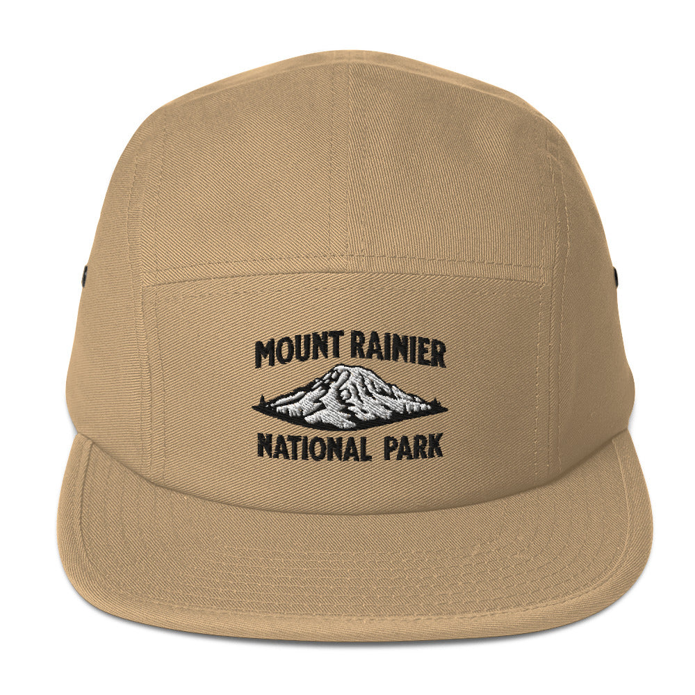 Mount Rainier Embroidered 5-Panel Hat hat Park Service Apparel Khaki