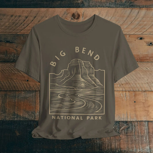 Big Bend National Park Unisex Fit Soft T-Shirt Curving River - Park Service Apparel