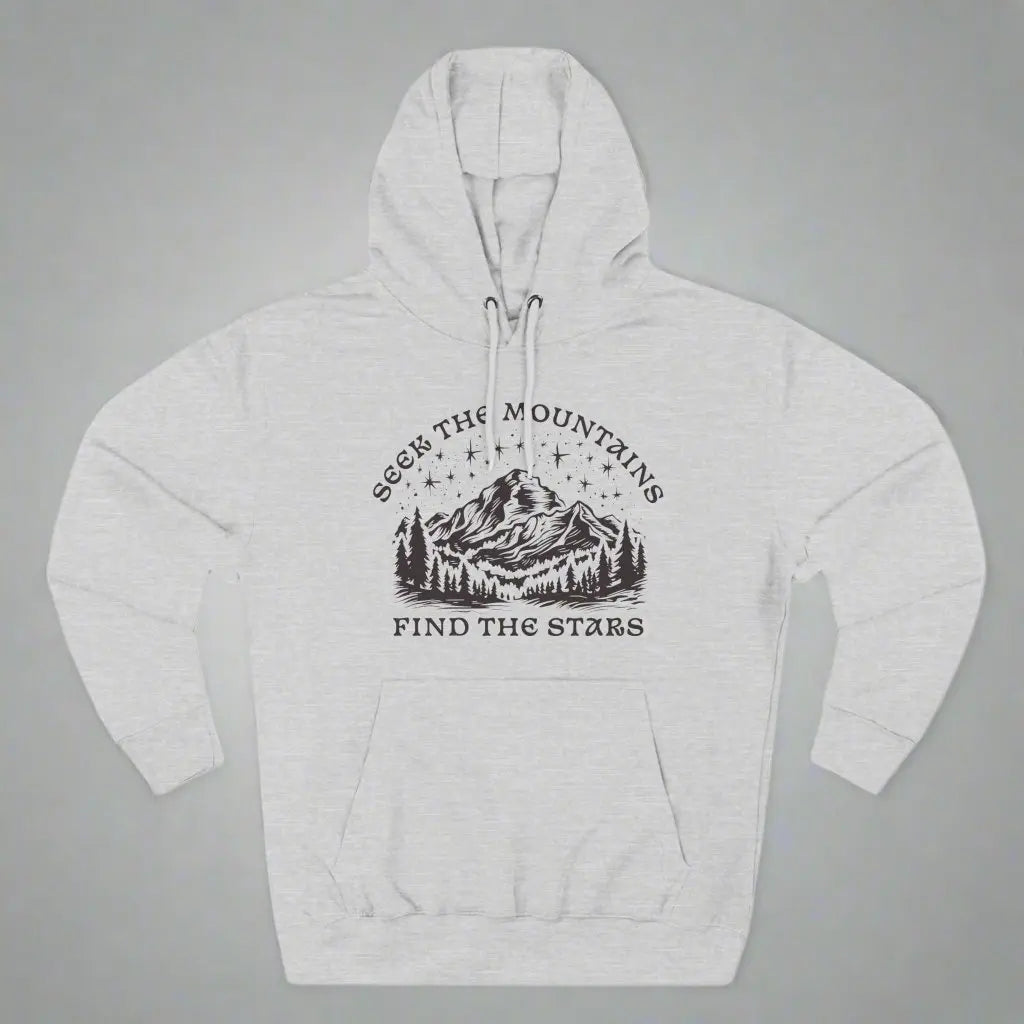 Seek The Mountains Find The Stars Outdoor Mountain Unisex Fit Fleece Hoodie - Park Service Apparel