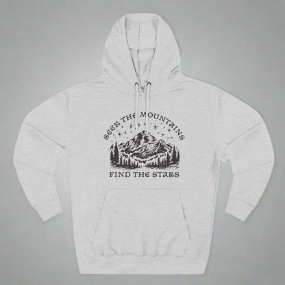 Seek The Mountains Find The Stars Outdoor Mountain Unisex Fit Fleece Hoodie - Park Service Apparel