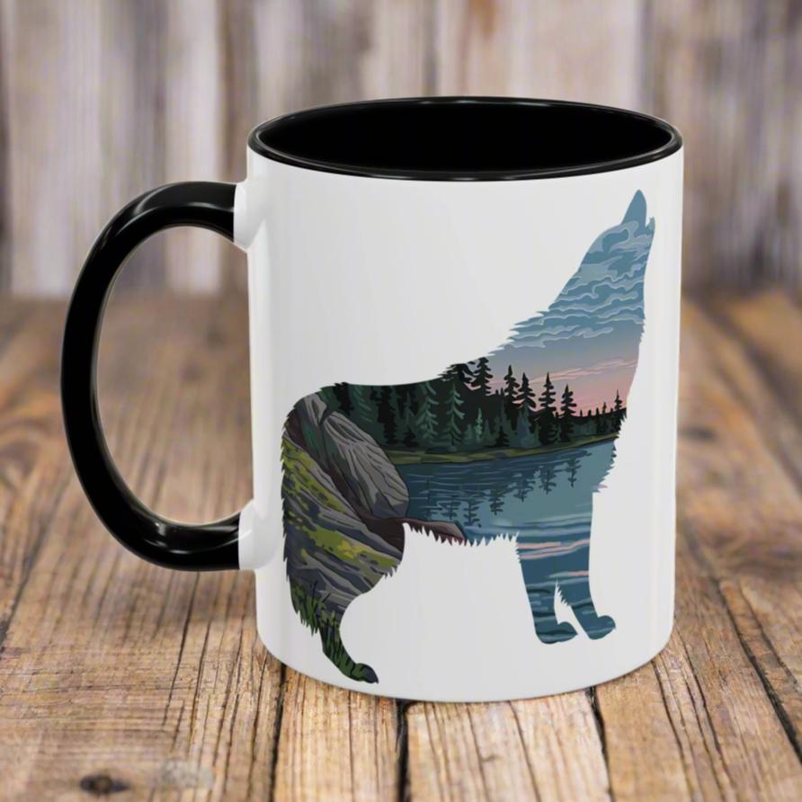 Isle Royal National Park Accent Coffee Mug 11oz 15oz Wolf Blue Black Pink Red Outdoor Inspired Printify
