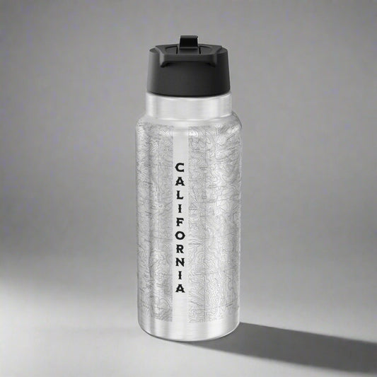 Sequoia National Park Topographic Insulated Water Bottle Tumbler 32oz Real USGS Topo Map