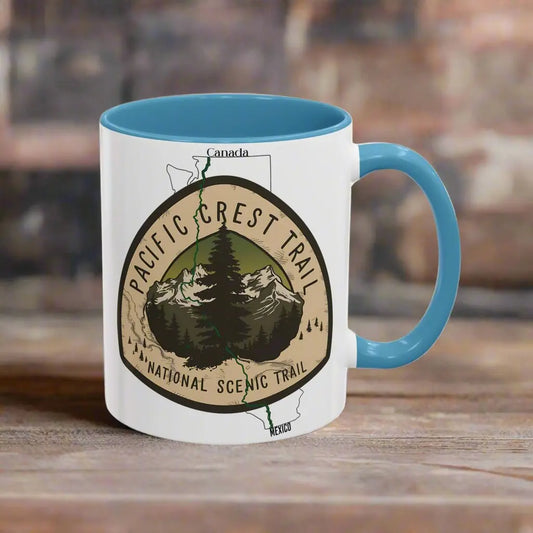 Pacific Crest National Scenic Trail Accent Coffee Mug 11oz 15oz Blue Black Pink Red - Park Service Apparel