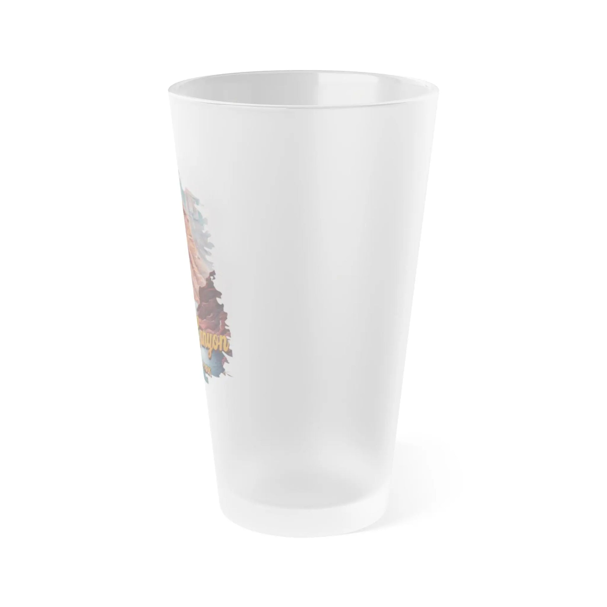 Grand Canyon National Park Frosted Pint Glass 16oz Distressed River Graphic - Park Service Apparel