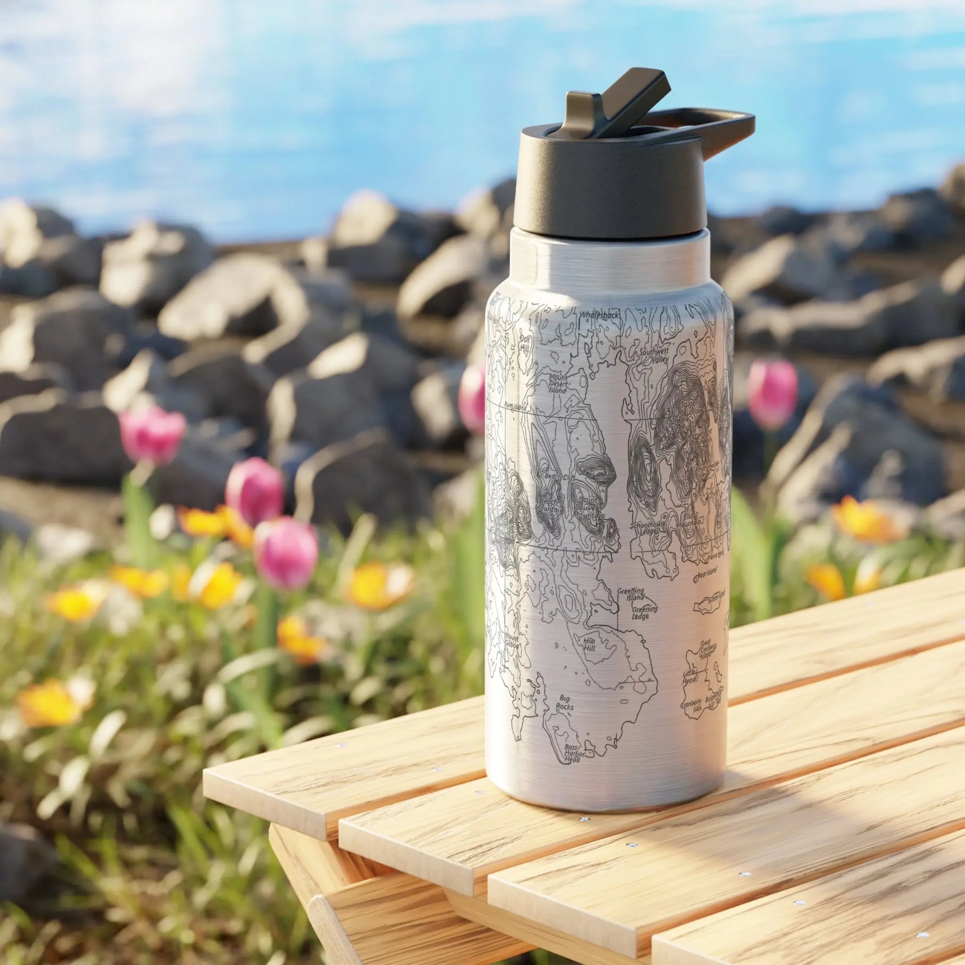 Acadia National Park Water Bottle Tumbler 32oz Double Wall Stainless Steel - Park Service Apparel