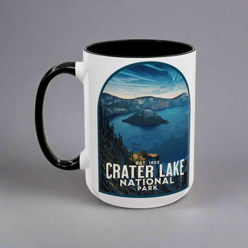 Crater Lake National Park Coffee Mug 11oz 15oz Oregon Nature Blue Black Pink Red - Park Service Apparel