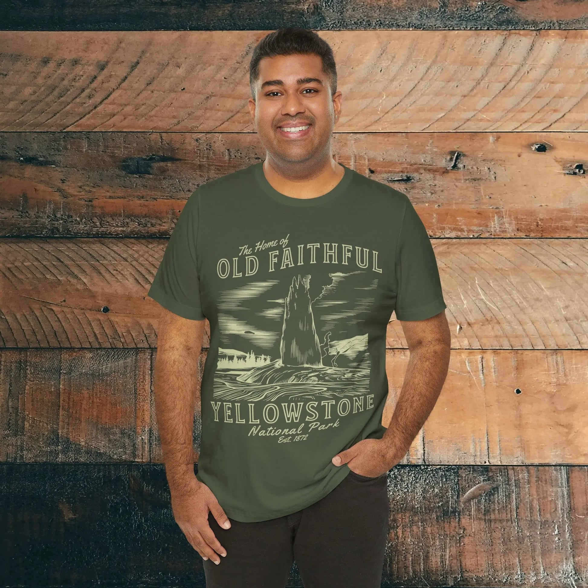 Yellowstone National Park Unisex Fit Short Sleeve Tee Old Faithful - Park Service Apparel