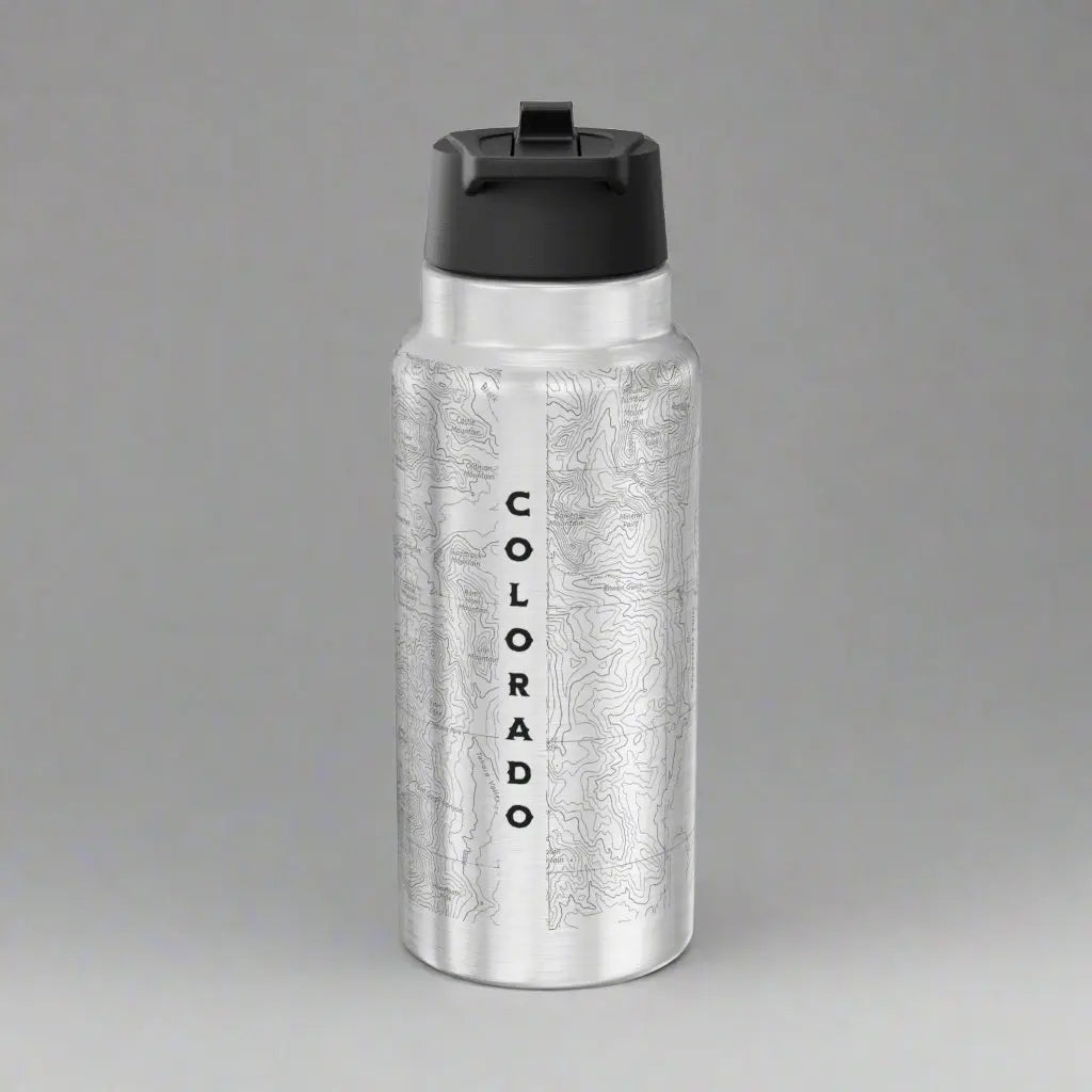 Rocky Mountain National Park Topographic Insulated Water Bottle Tumbler 32oz - Park Service Apparel