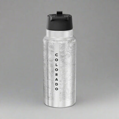Rocky Mountain National Park Topographic Insulated Water Bottle Tumbler 32oz - Park Service Apparel
