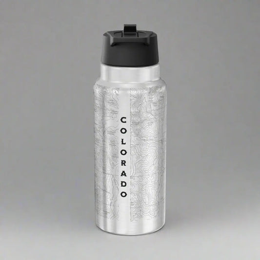 Rocky Mountain National Park Topographic Insulated Water Bottle Tumbler 32oz - Park Service Apparel