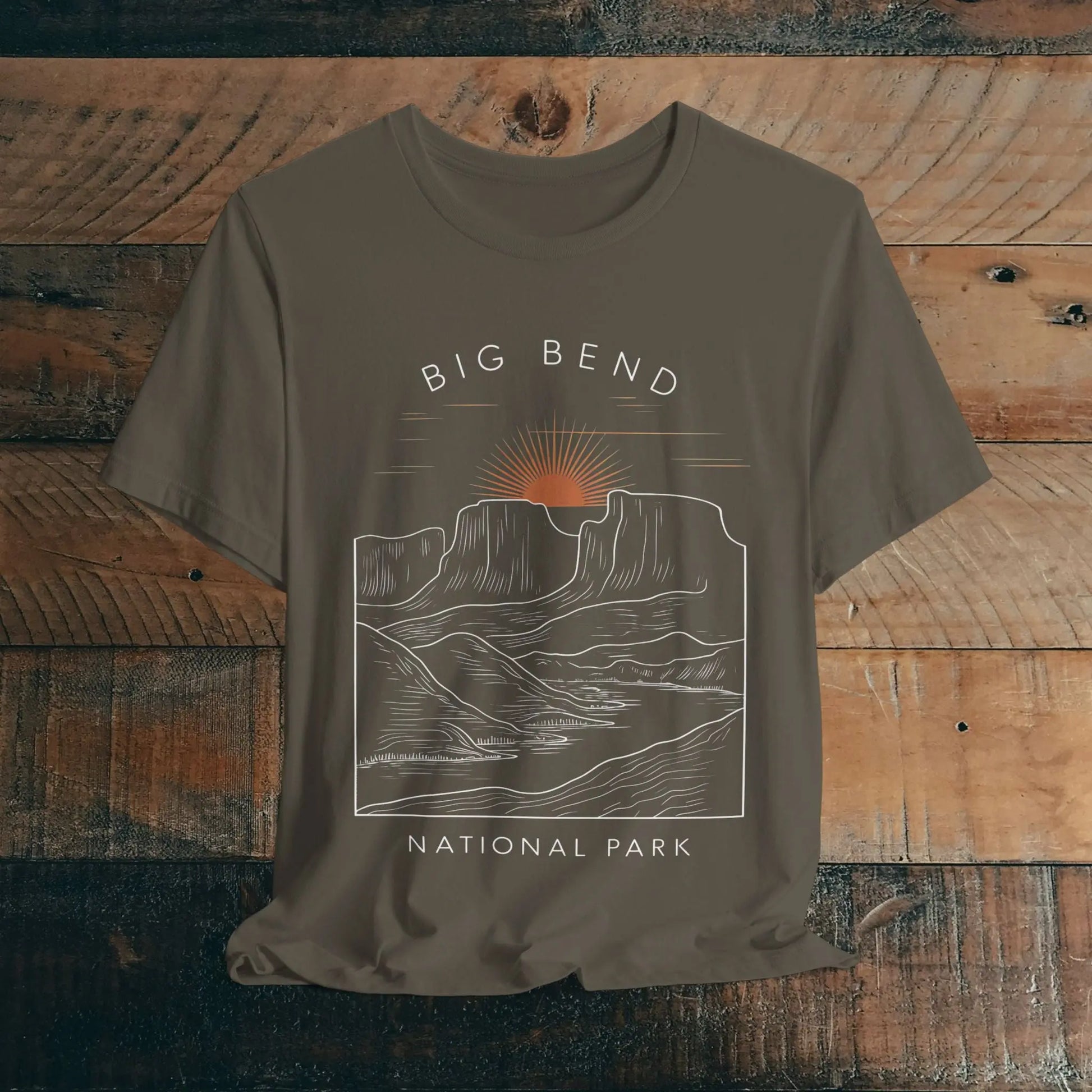 Big Bend National Park Unisex Fit Soft T-Shirt Sunrise Curving River - Park Service Apparel