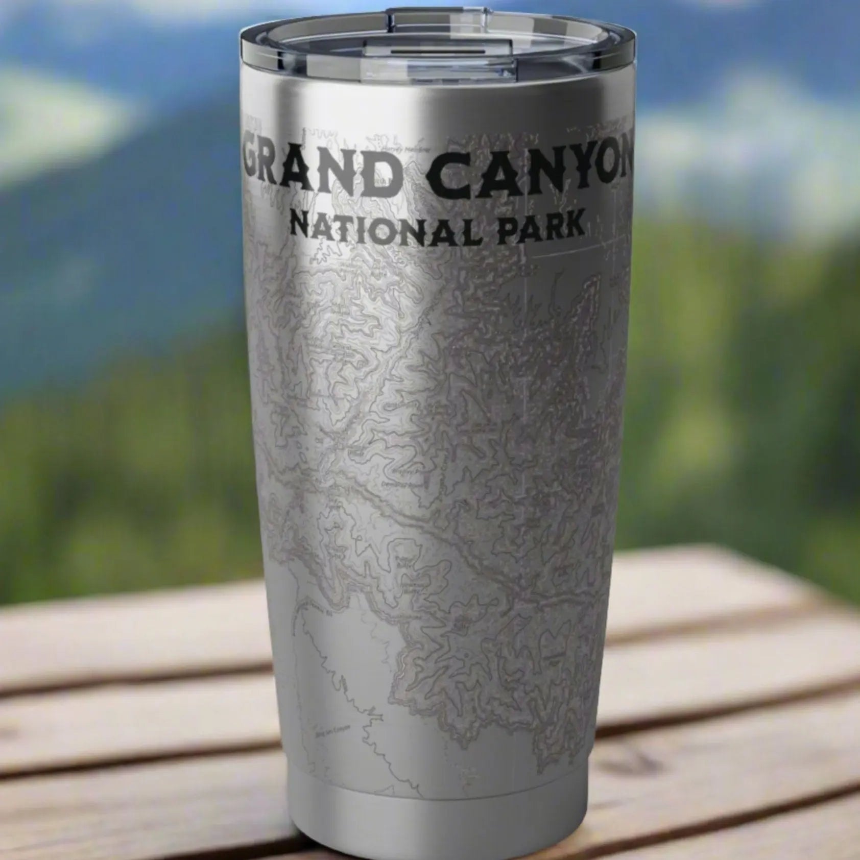 Grand Canyon National Park Topographic Tumbler 20oz Spill Resistant Lid - Park Service Apparel