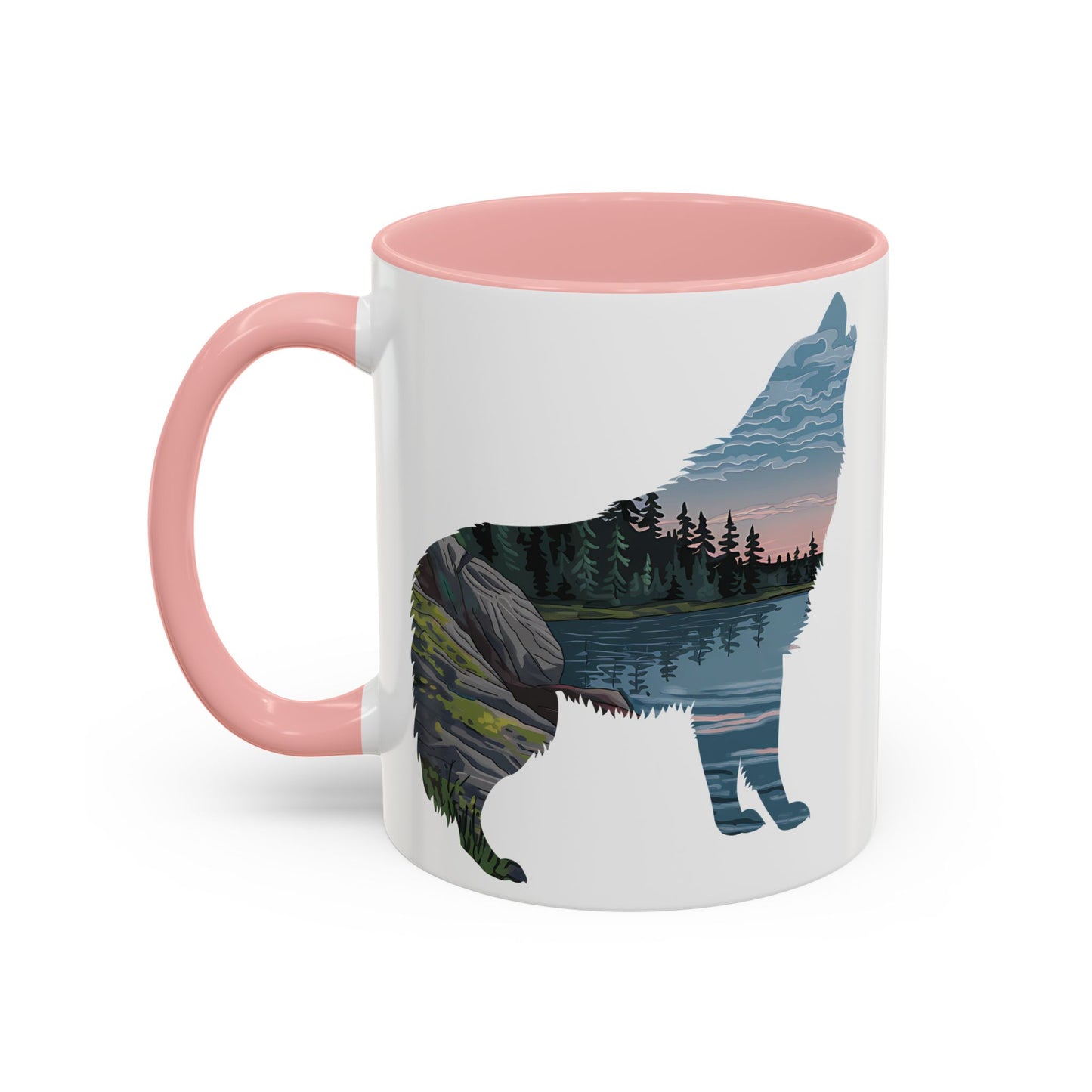 Voyageurs National Park Accent Coffee Mug 11oz 15oz Minnesota Wolf Blue Black Pink Red Outdoor Inspired Printify
