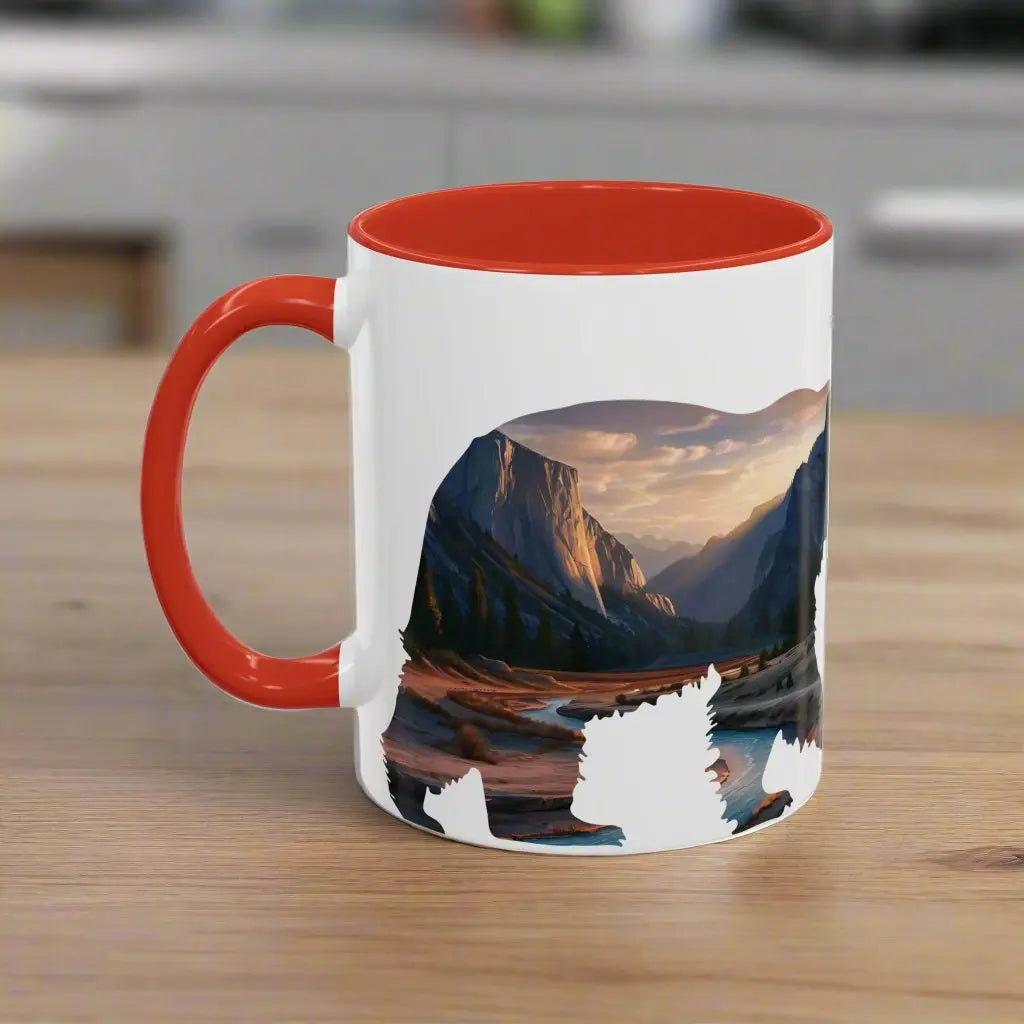 Yosemite National Park Valley Bear Accent Coffee Mug 11oz 15oz Blue Black Pink Red - Park Service Apparel