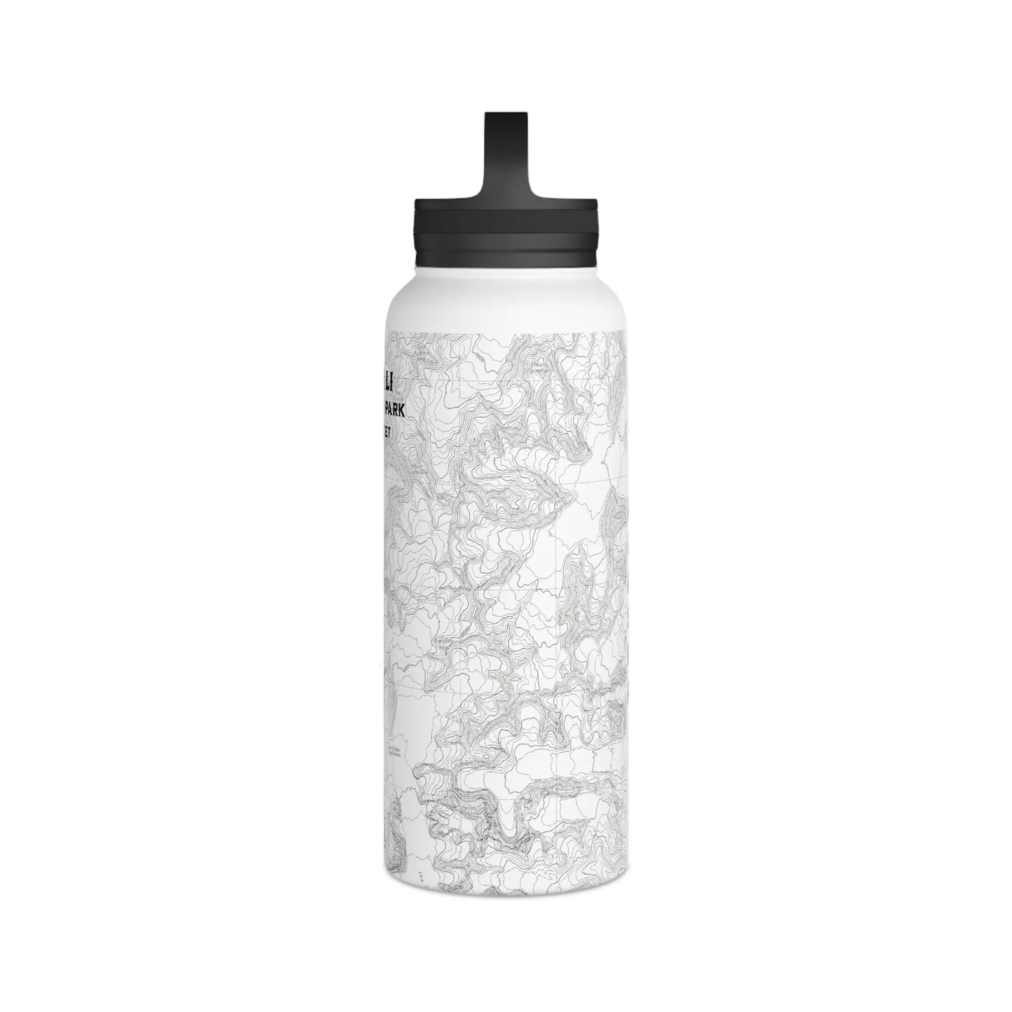 Denali National Park Topographic Stainless Steel Water Bottle Handle Lid Alaska 20,310 Ft. - Park Service Apparel
