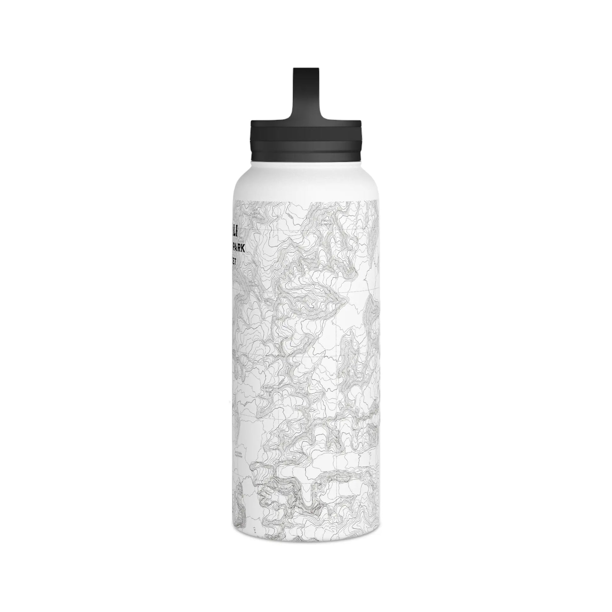 Denali National Park Topographic Stainless Steel Water Bottle Handle Lid Alaska 20,310 Ft. - Park Service Apparel