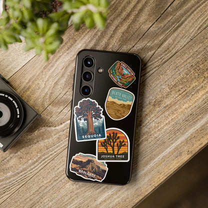 Custom National Park Sticker Style Printed Phone Case Personalize Your Phone Protector (iPhone 7-15) (Galaxy 21-24) - Park Service Apparel