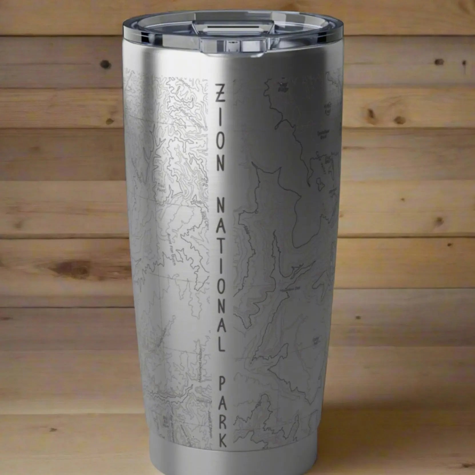 Zion National Park Topographic Tumbler 20oz  Spill Resistant Lid - Park Service Apparel